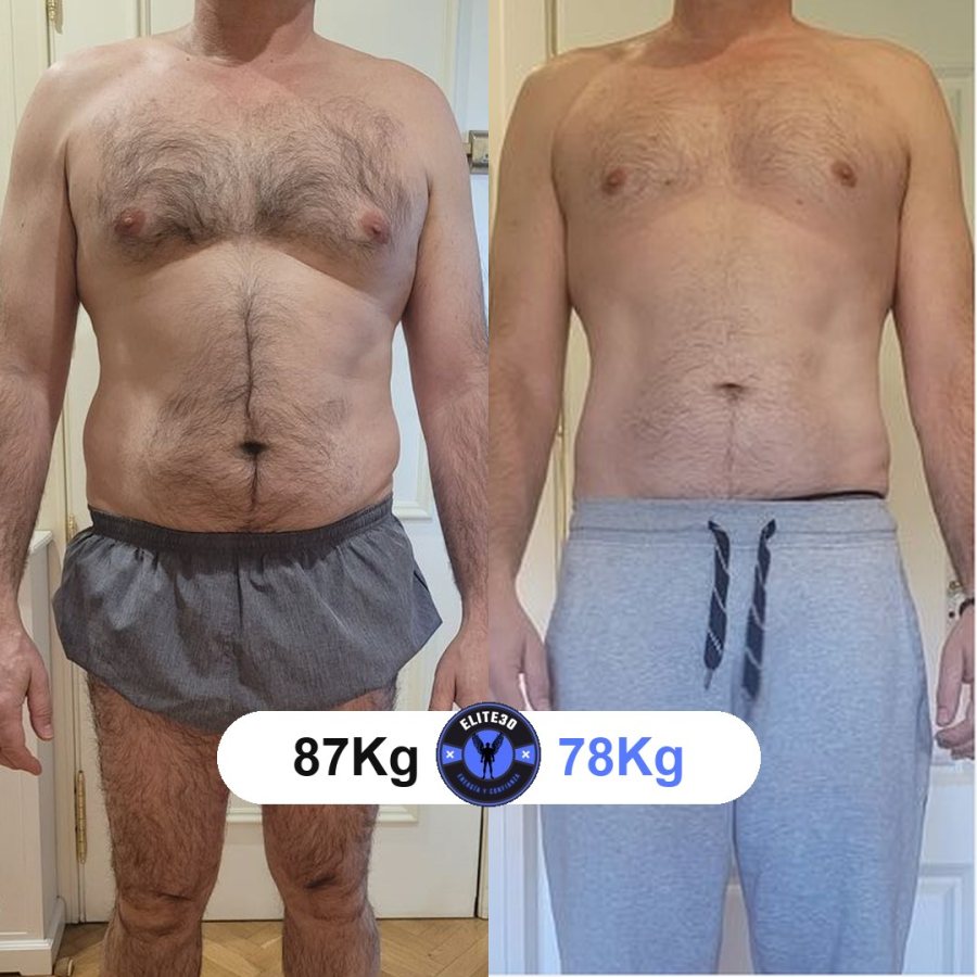 Santiago, 58 años: de 87 a 78 kg